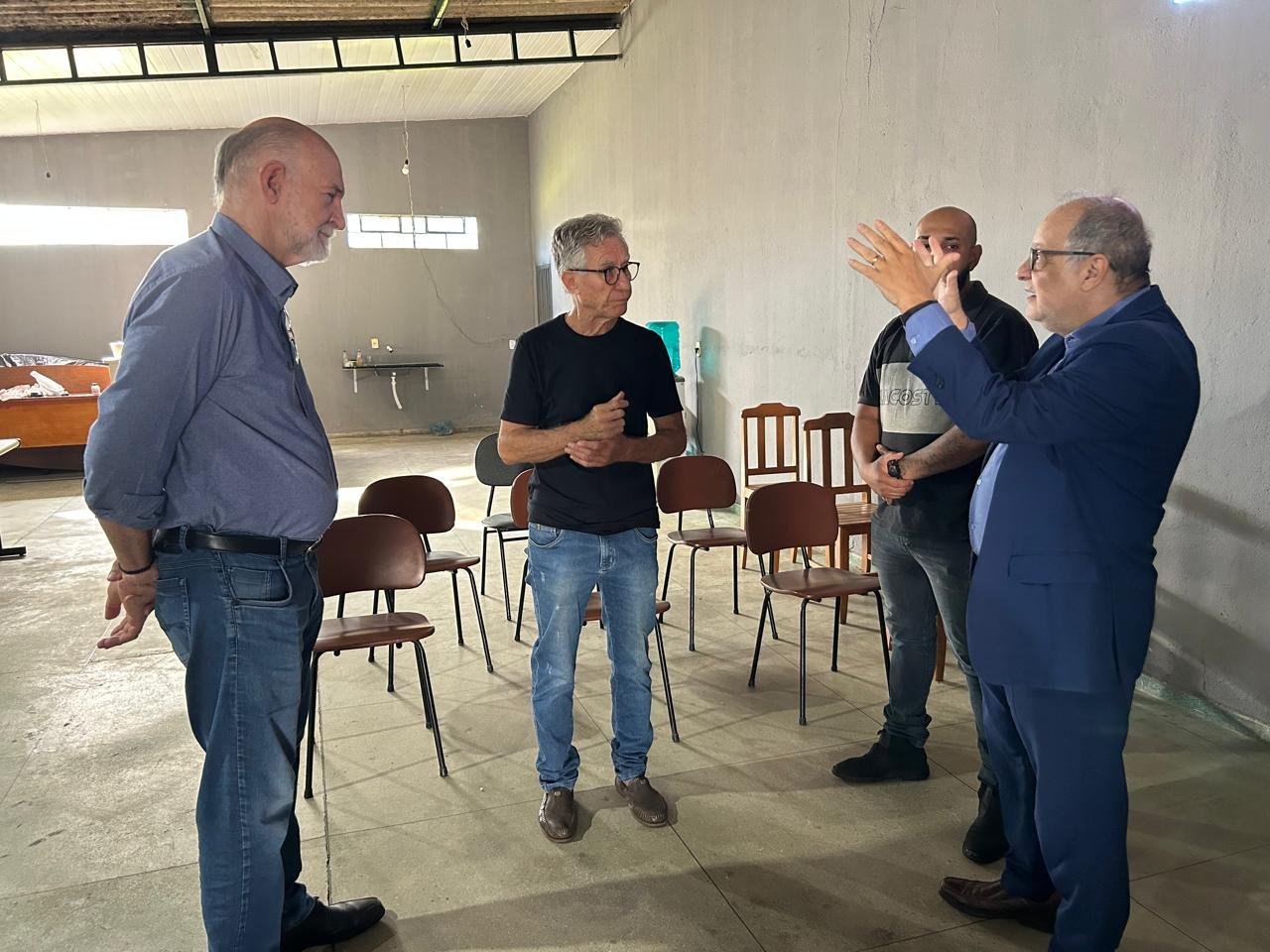 Diretoria do sindicato durante reunião